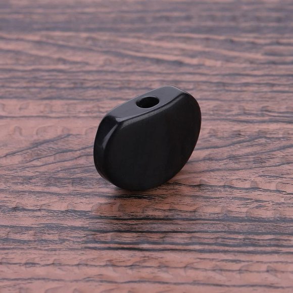 PinesC Tête de Réglage de Guitare Boutons de Remplacement Accessoire d'Instrument (Ovale Noir Brillant) - Piquets de Guitare pour Série Takamine g Ovale Noir Brillant