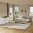 thumbnail image 3 of ASTUVIA 4-Piece Bedroom Set for Adult, Fluted King Floating LED Bed Frame with 2 Nightstands and Fluted 9 Drawer Dressers,White, 3 of 10
