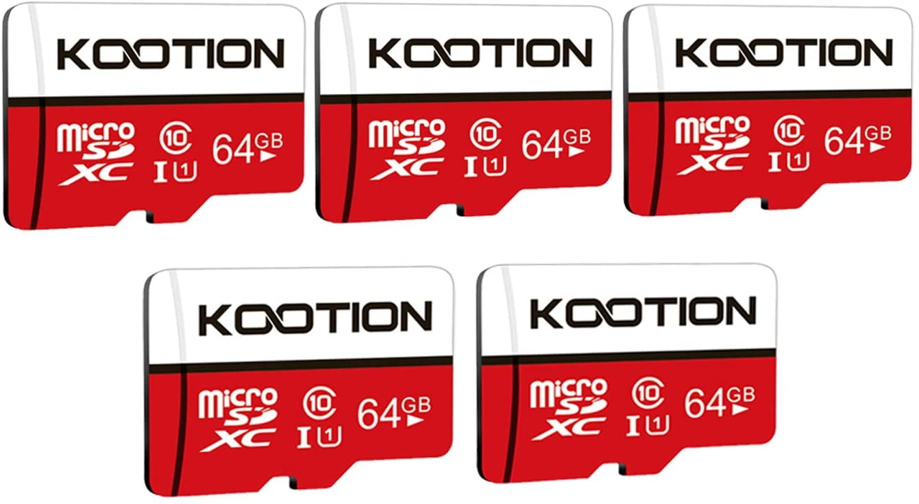 5-Pack 64GB Micro SD Class 10 Micro-SDXC Memory UHS-I, High Speed Flash ...