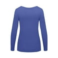 thumbnail image 2 of M&M SCRUBS Women's Long Sleeve Scoop-Neck T-Shirt Under Scrub (Ceil Blue, XX-Large), 2 of 5