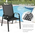 Gymax Set of 4 Patio Chairs Dining Chairs w/ Steel Frame Yard Outdoor