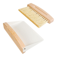 thumbnail image 1 of Small Dust Pan and Brush Set, Mini Hand Broom and Dustpan Set, Wooden Crumb Sweeper for Home Desktop, Sofa White, 1 of 7