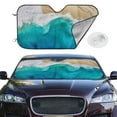 thumbnail image 2 of Haiem Beach Car Windshield Sun Shade - Blocks UV Rays Sun Visor Protector, Sunshade to Keep Your Vehicle Cool, Universal Fit SUV Van Sedan-Small, 2 of 7