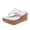 White, variant on Modisza Platform Sandals for Women Slip on Thong Arch Support Beach Slides Comfortable Cork Footbed Outdoor Wedge Flip Flops Black 6.5