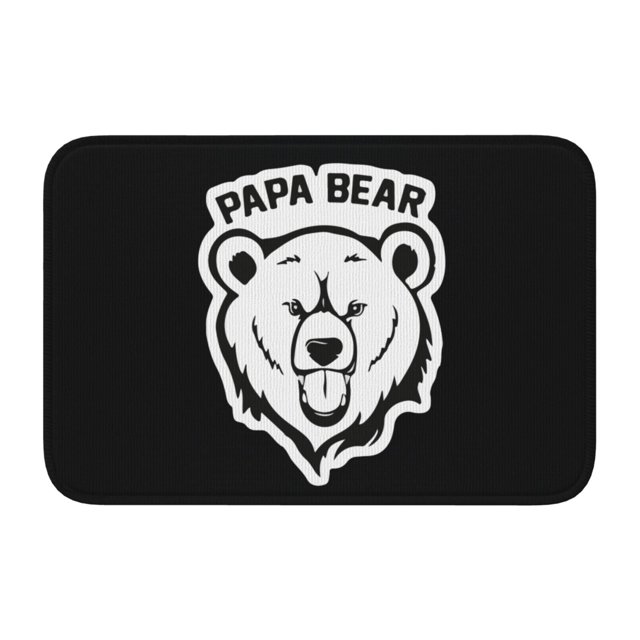 Alfombra de baño súper suave y antideslizante de Papa Bear para baño, cocina, dormitorio, hogar, alfombra de piso de 15,75 x 23,62 pulgadas
