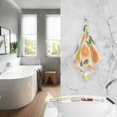 thumbnail image 2 of Yayeee 2 Pack Hand Towels for Bathroom 100% Cotton 16" x 28" Soft Absorbent Kitchen Towel, Beige Citrus Leaves, 2 of 7