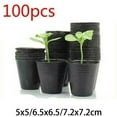 thumbnail image 5 of 100Pcs Garden Plastic Plants Nursery Pot Pots Seedlings Flower Plant Container, 5 of 5