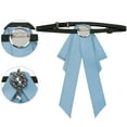 thumbnail image 3 of DARING DIVA Women's Elegant Ribbon Rhinestone Bow Ties Light Blue, 3 of 5
