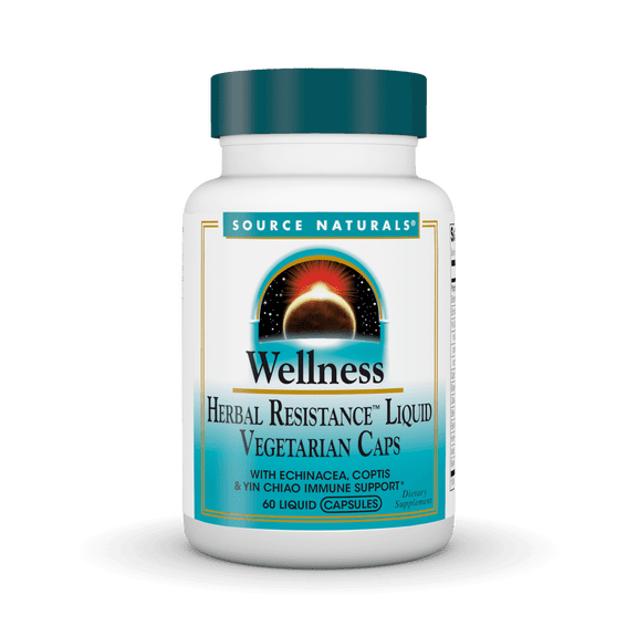 Source Naturals Wellness Herbal Resistance, Echinacea, Coptis & Yin Chiao Immune Support *- 60 Capsules