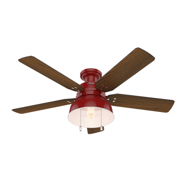 Mill Valley Barn Red Ceiling Fan With, Red Vintage Style Ceiling Fan