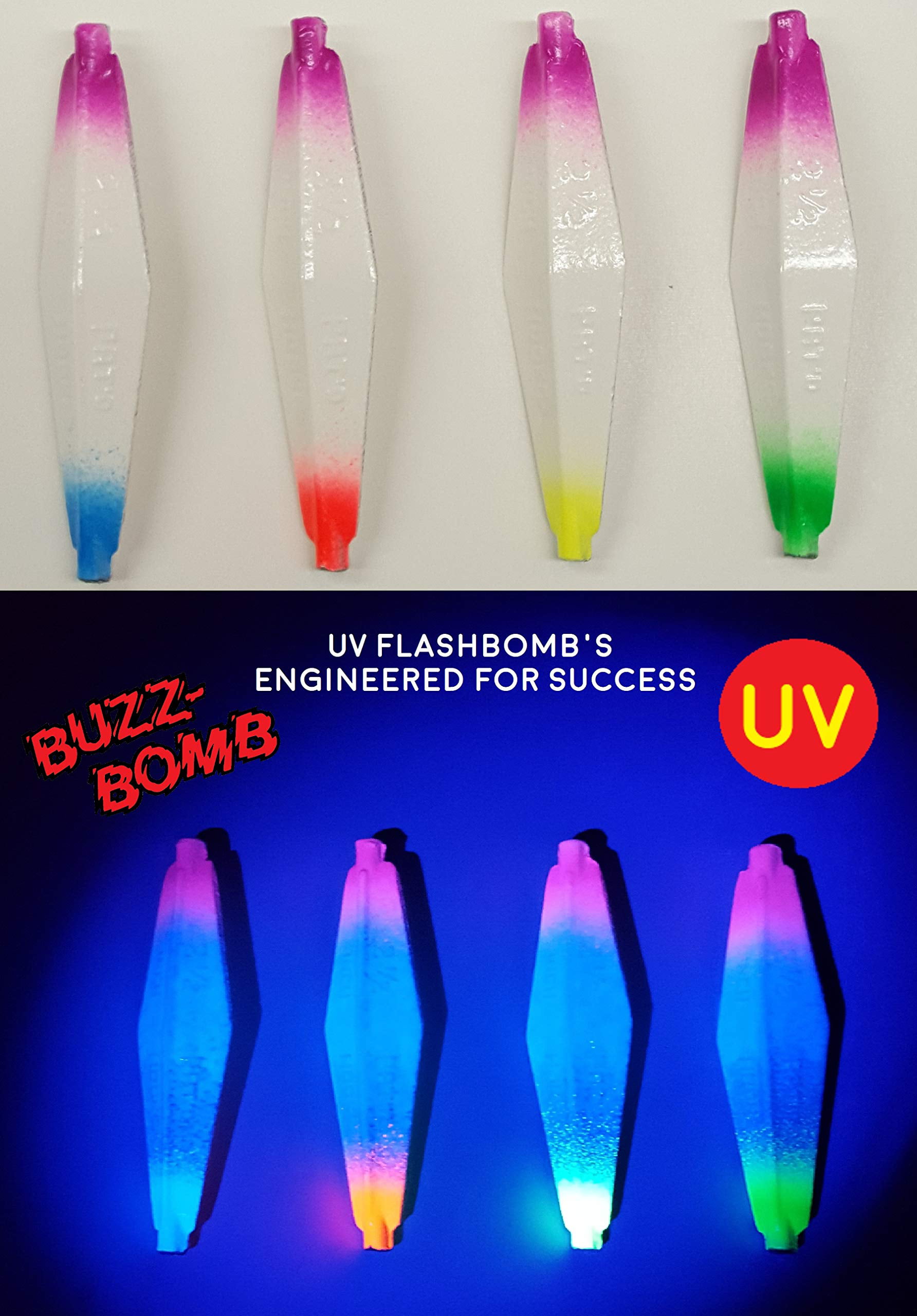 Buzz Bomb Green 2.5 inch Flashbomb, Fishing Jigs 