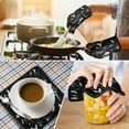thumbnail image 4 of Black Halloween Witchy Symbols Kitchen Oven Mitt and Pot Holder Sets 2 Pcs for Baking, Cooking and Grilling, Heat Resistant Up To 392 °F, 4 of 7