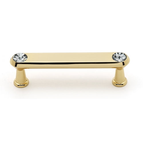 Alno C214-3-PA Swarovski Crystal 3" Cabinet Crystal Pull Polished Antique