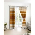 thumbnail image 4 of Fsddascl Burnt Orange Ombre Stripe Blackout Curtains for Bedroom/Living Room, Thermal Insulated Kitchen Curtains, Farmhouse Striped Gradient Grommet Darkening Window Treatment Drapes 27.5"x39"x2, 4 of 8