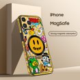 thumbnail image 4 of iPhone MagSafe Series | Doodle Smiley Cartoon Leather Phone Case, iPhone 13 Pro Max, 4 of 6