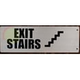 thumbnail image 5 of EXIT Stairs Sign-Two-Sided/Double Sided Projecting, Corridor and Hallway Sign (Aluminum, Silver, 4x12 Inch)-The Hallway Line(ref062022), 5 of 5