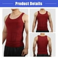 thumbnail image 6 of Vocoste Men Body Slimming Tummy Shaper Control Underwear Stretch Shapewear Waist Girdle Shirt Nylon L Red, 6 of 7