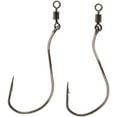 Matzuo America® Size 1 Black Chrome Death Roll Swivel Hooks 10 ct Pack
