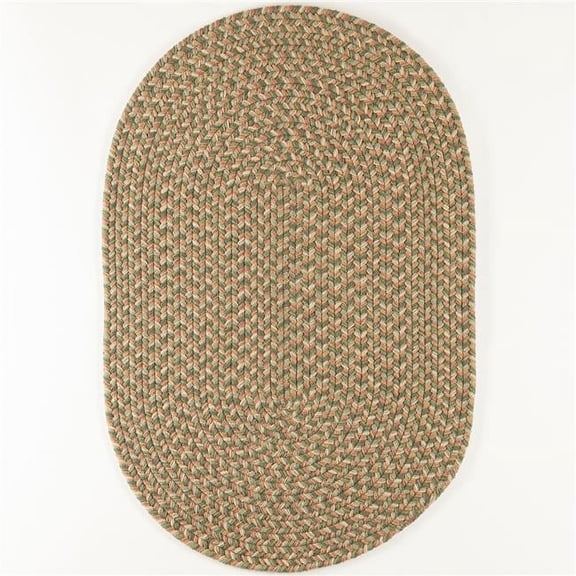 Rhody Rug CD66R036X060 3 x 5 ft. Camden Basil Tweed Oval Rug