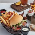 thumbnail image 4 of Non-Stick Coating Oval Serving Basket Bread Salad Cake Hamburger Chicken Restaurant Bread Basket Fo, 4 of 5