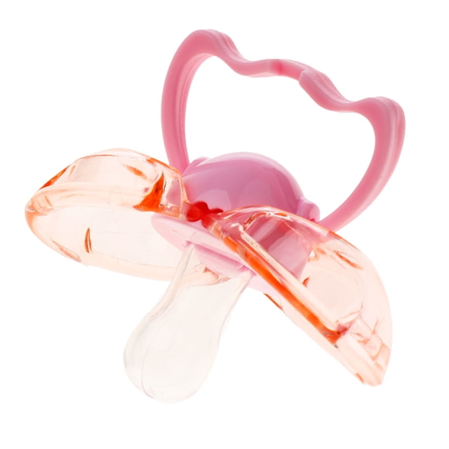 Chupete ficticio de silicona atención niños, chupete para bebés, pezones infantiles Cabeza rosa Yotijar Chupete para niños
