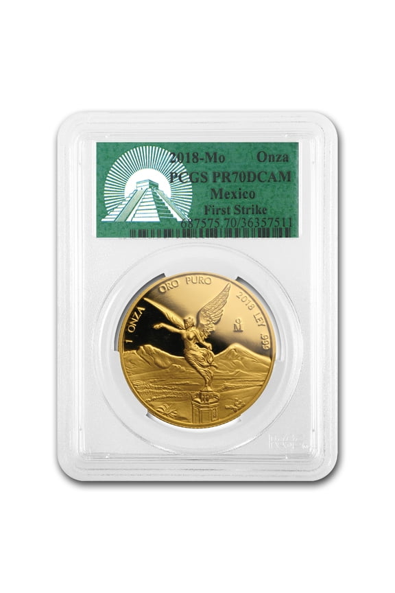 2018 Mexico 1 oz Proof Gold Libertad PR-70 PCGS (First Strike)