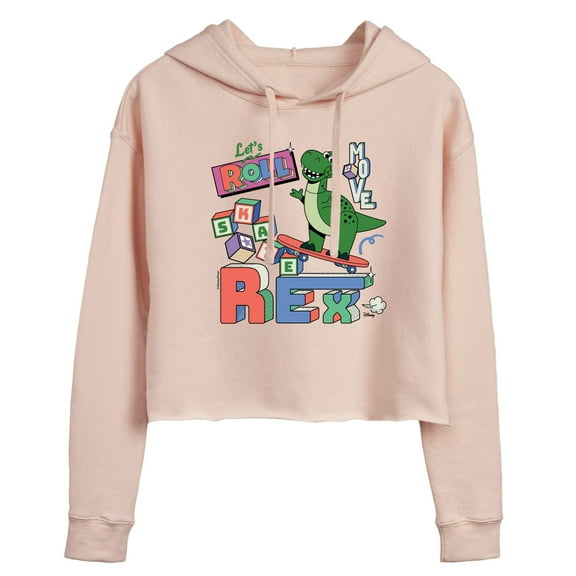 Disney - Toy Story - Skateboard Rex - Juniors Cropped Pullover Hoodie