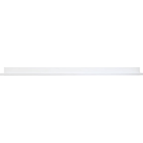 InPlace Shelves Rectangle Wood Contemporary Picture Ledge Shelf, 48'' W x 4.5'' D x 3.5'' H, White
