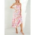 thumbnail image 5 of Women's Summer Midi Dress, Casual Sleeveless Floral Print Flowy A-Line Tank Dress, 5 of 10