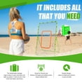 thumbnail image 6 of Adjustable 3.6x5.8 Ft Volleyball Rebounder Net with 4-Angle System for Lacrosse & Tennis Training, Backyard Practice Equipment (Green), 6 of 8