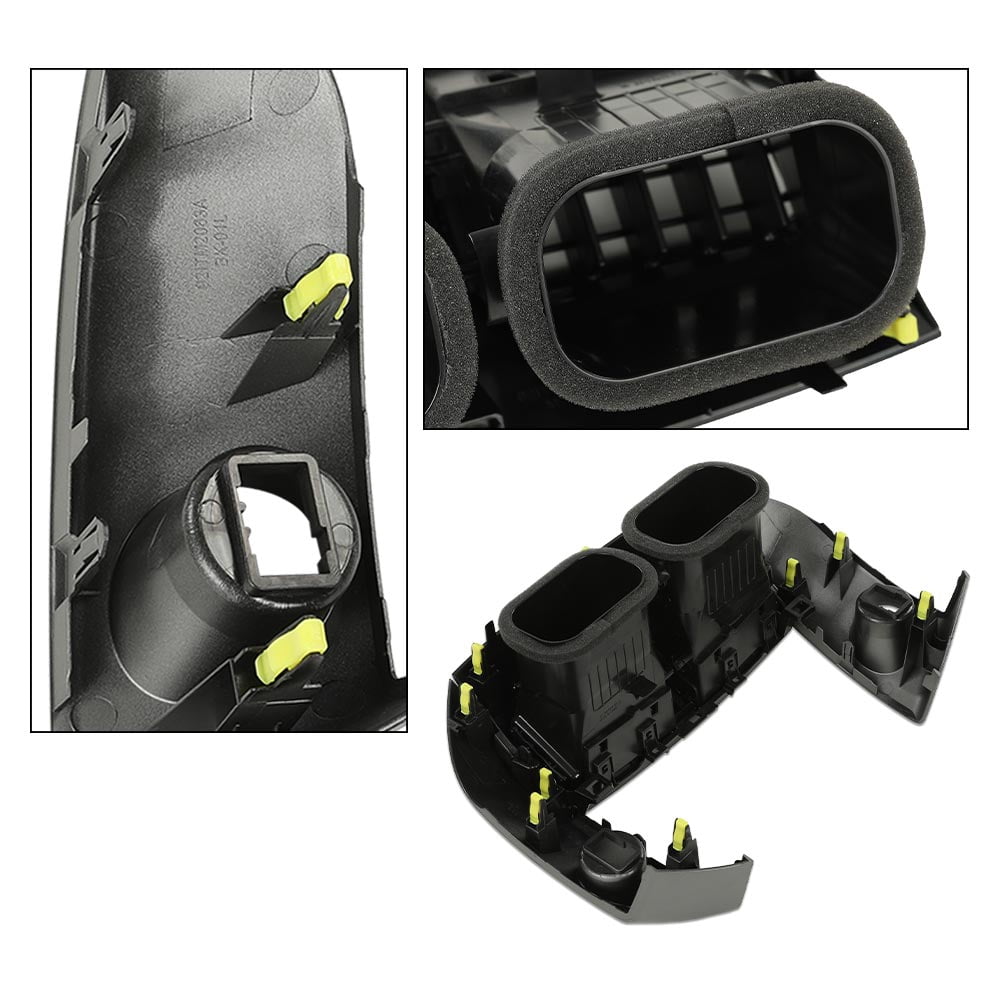 PIT66 Center Dash A/C Heater Air Vent Cover Trim Bezel Switch Black Fit for Toyota Rav4 2006-2012