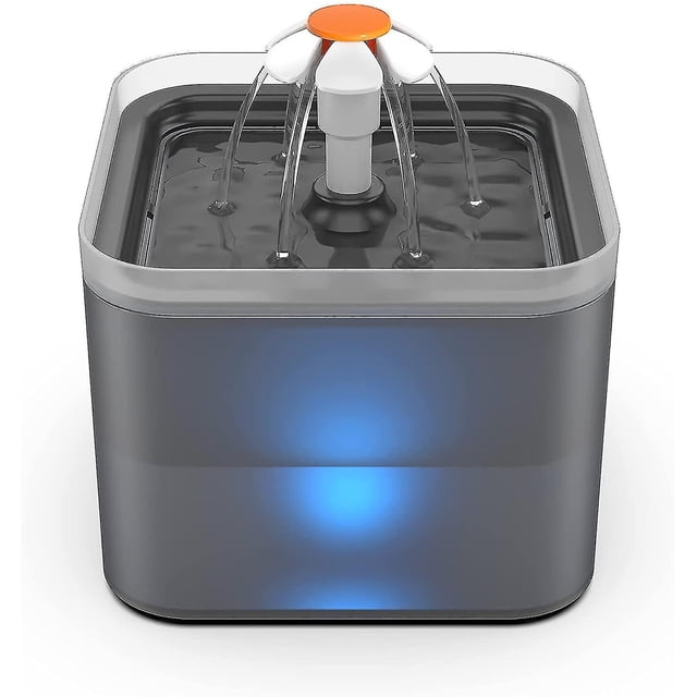 Fuente De Agua Para Mascotas, Bebedero Para Gatos Con Luz Led, Bebedero Para Gatos Y Perros Pequeños, Filtro Incluido