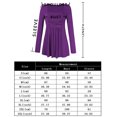 thumbnail image 6 of Women's Square Neck Pleated Short Sleeve Tunic Dress Shirt Knit Top, 6 of 6