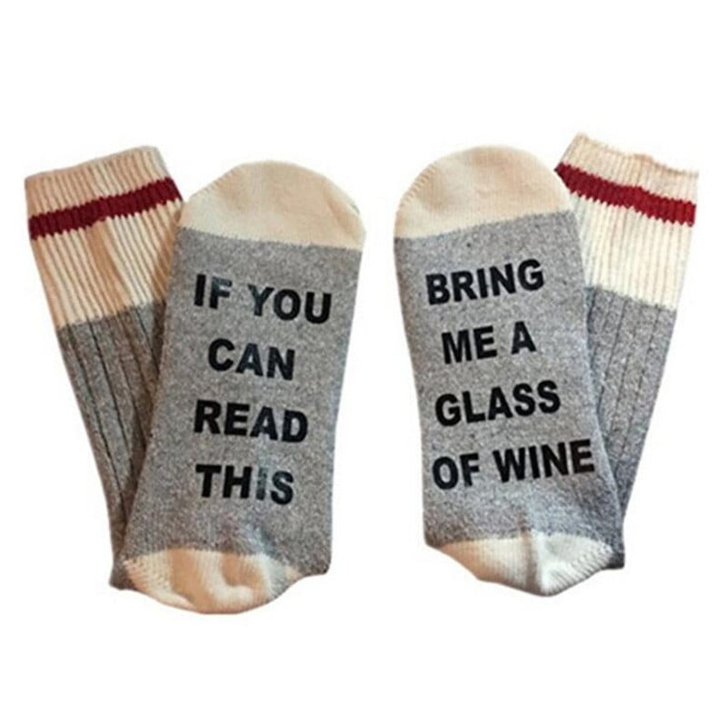 Mother/'s day gift If you can read this socks Beer Socks Father/'s day gift Novelty socks Wine Socks If You Can Read This Bring Me Wine
