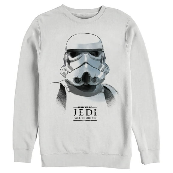 Men's Star Wars Jedi: Fallen Order Stormtrooper Portrait Sweatshirt White Small
