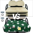 thumbnail image 6 of COEQINE Golf Cart Seat Covers with Carry Handle, Comfortable Golf Cart Seat Towel Blanket, Fits for EZGO Yamaha Club Car and Other 2-Seat Golf Carts, Golf Ball Musical Note Green, 6 of 8