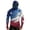 Royal Blue, variant on Sun Protection Fishing Shirts for Men UPF 50+ Long Sleeve Hoodie with Face Cover Red White Blue Star Stripes Graphic Rash Guard Hiking Patriotic Shirts