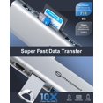 thumbnail image 4 of Adaptador Hub Usb C Macbook - Utechsmart 7 En 2 Macbook Pro/Air Accesorios Adaptador Multipuerto Con Puerto Thunderbolt 3 100W Pd 4K@30Hz 40Gbps 4K Hdmi 3*Usb3.0 Puerto De Datos Lector De Tarjetas Sd, 4 of 5