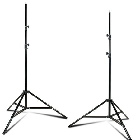 - Loadstone Studio 2-Pack Lighting Stand Tripod Max Height 96 inch, Enhanced Thicker Pole Construction Prevents Wobbling and Bending, 1/4–20 Standard Screw Thread on Top, WMLS2737
