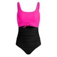 thumbnail image 4 of Leey-World Tummy Control Swimsuits One Piece V Neck Slimming Bathing Suit for Women Cutout Ruched Shapewear Swimwear One Piece Womens Swimsuit(Hot Pink,S), 4 of 7
