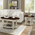 thumbnail image 7 of Royard Oaktree Vintage Oval Coffee Table, Wood Centre Table with Open Shelf & Elegant Carvings, 7 of 7