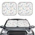 thumbnail image 2 of Xecao Tulips Flowers for Foldable Car Sun Shades (2-Pack) offer sun protection with an easy-fold design for convenient windshield shading., 2 of 7