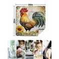 thumbnail image 5 of nqOlkjepod Sunflower Vintage Rooster Cloth Napkins Set of 4 Reusable Dinner Napkins, Elegant Animals Watercolor Cocktail Napkin Washable Table Napkins for Wedding/Holiday Party/Baby Shower 20"x20", 5 of 8