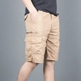 thumbnail image 7 of Hvot&aat Men's Cargo Shorts Lightweight Multi Pocket Joggers Shorts Comfy Solid Relaxed Fit Hiking Pants, 7 of 7