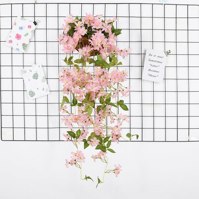 Decoración del hogar, decoración de habitaciones, simulación de flores de primavera, tapiz para sala de estar, flores artificiales, tapiz decorativo para interiores, orquídeas colgantes, plantas verde