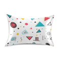 thumbnail image 7 of Yayeee Pillowcase King Size Set of 2 Satin Wrinkle Resistant Pillow Case, Red Simple Shapes, 7 of 7