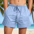 thumbnail image 2 of Axiiglly Cotton Shorts for Men Ealstic Waist Drawstring Work Out Shorts with Pockets Casual Loose Lightweight Summer Beach Shorts S-4XL, 2 of 10