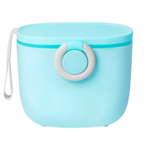 ACDANC Baby Formula Dispenser, Portable Formula Dispenser Container with Scoop and Carry Handle for Travel for Baby Infant(Blue, 4.72"Dx1"Wx3.93"H)