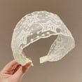 thumbnail image 4 of TIANZEN French Lace Wide Headband Elegant Hair For Boho Floral Embroidered Stretchable Hair Band Women Knotted Headband, 4 of 4