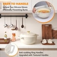 thumbnail image 5 of ROVSUN 6 Quart Enameled Cast Iron Dutch Oven with Lid, Dual Handles, Oven Safe up to 500°F or on Stovetop, Compatible for Braising, Stews, Roasting, Bread Baking- Sage Green, 5 of 9